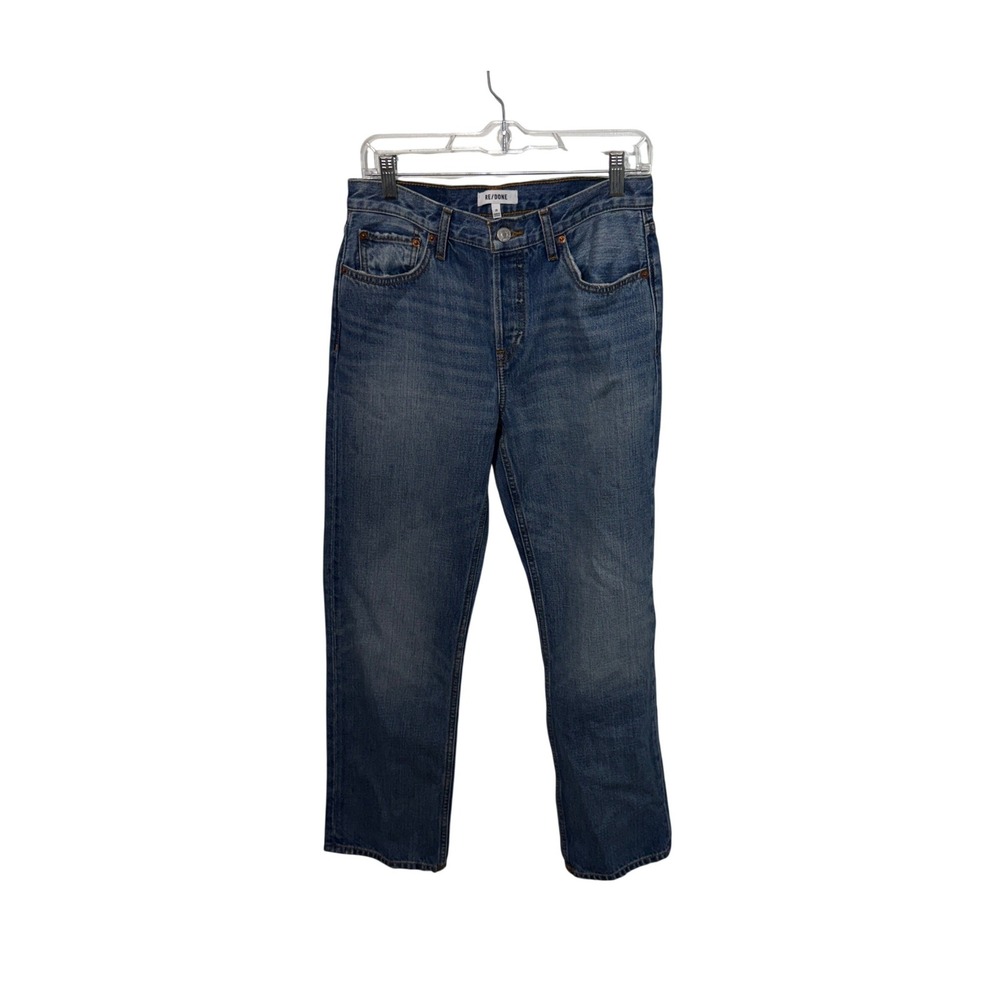 RE/DONE The Standard Jeans Women 25 Blue Blasted Straight Leg 148-03WST